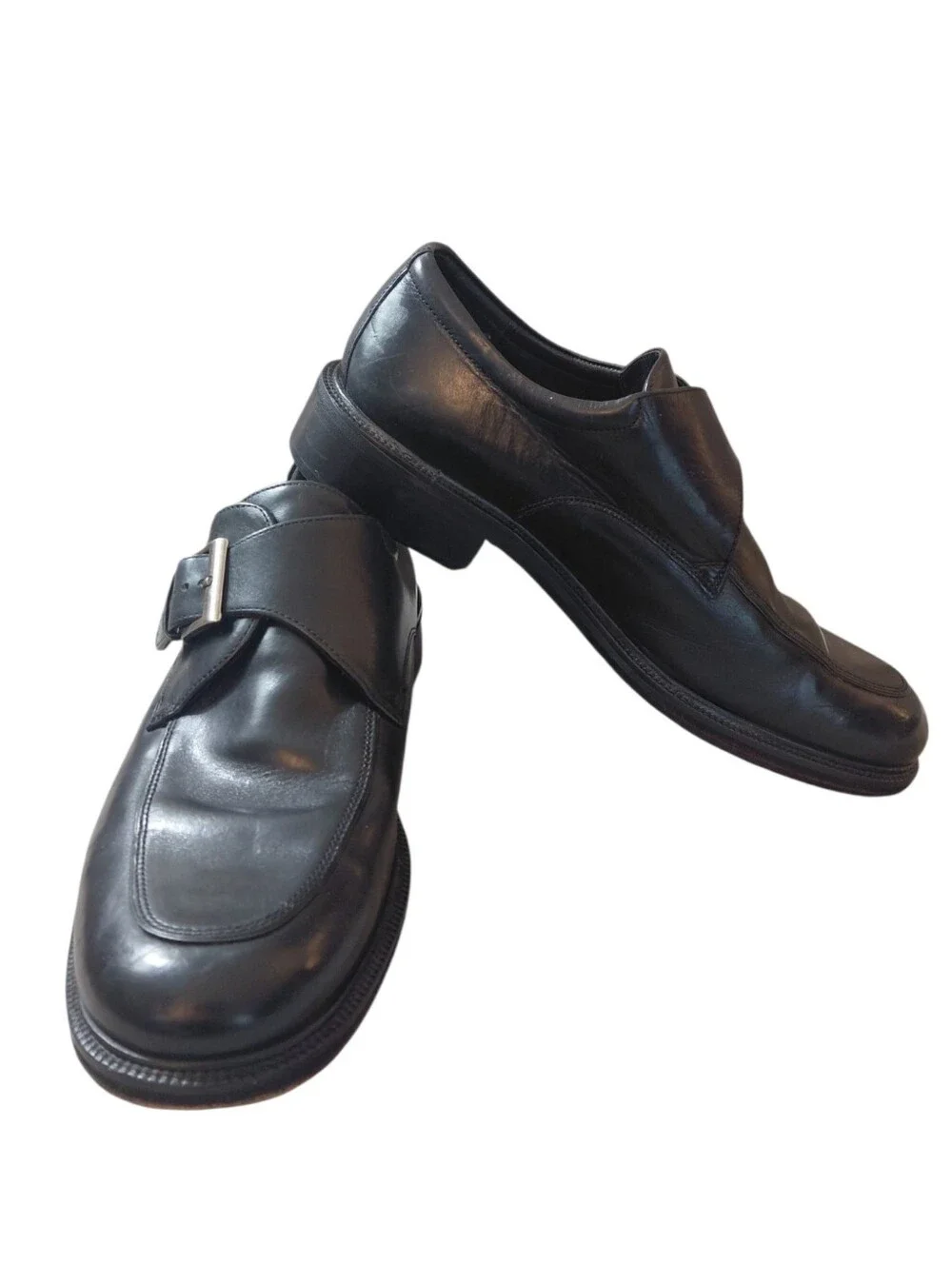 Cole Haan Black Leather Single Monk Strap Loafers Size 11 Casual or Dress Shoe